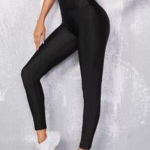SHEIN EZwear Plus Size Women's Shiny Leggings, Autumn/Winter